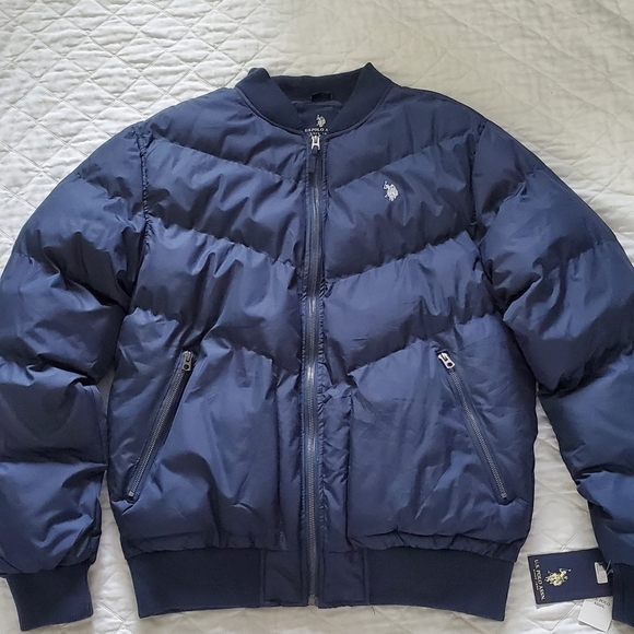 us polo navy blue jacket